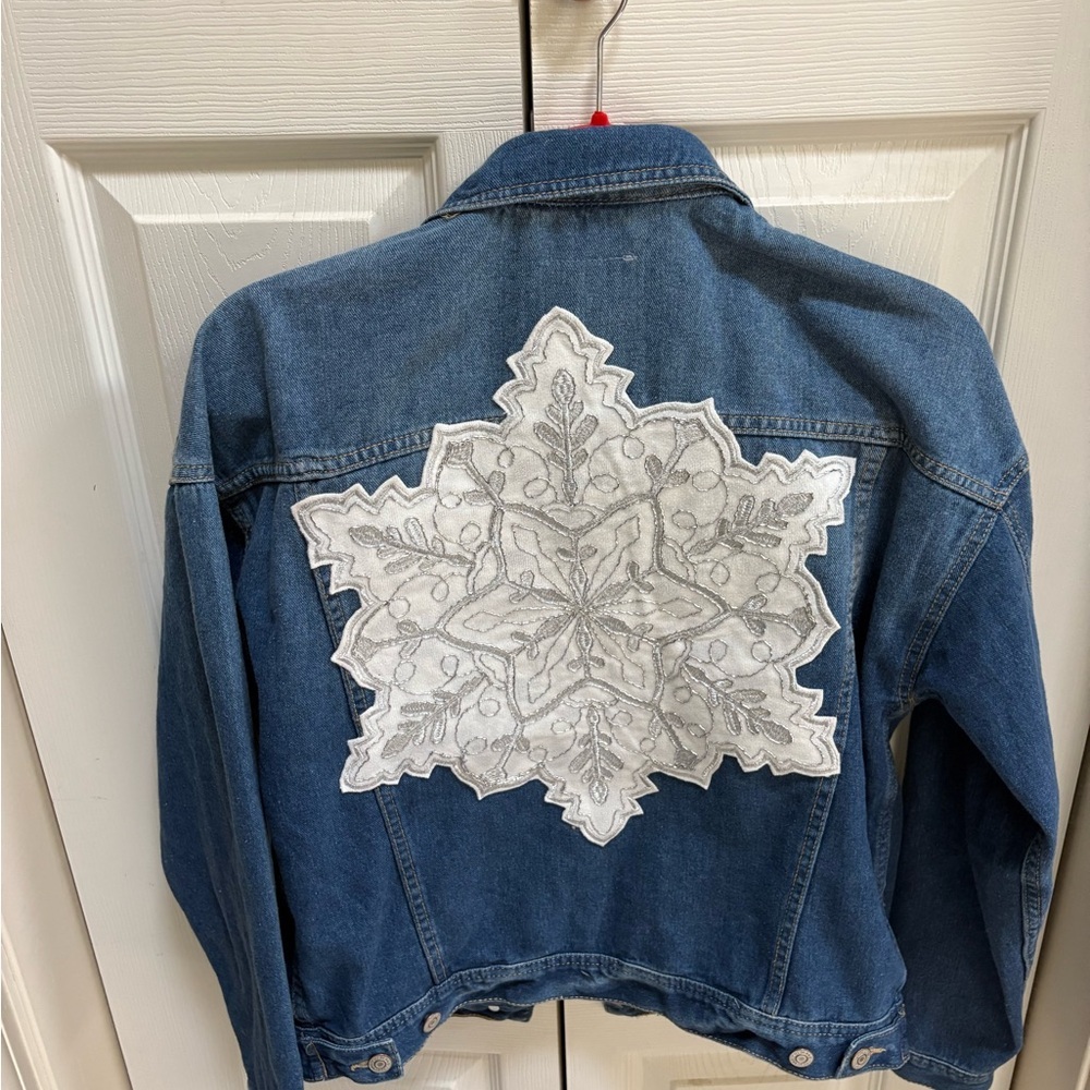 YMI Light Blue Denim Jacket with Red Accent - Picture 2 of 3